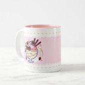 Kawaii Eiscreme Zweifarbige Tasse (Vorderseite Links)