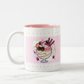 Kawaii Eiscreme Zweifarbige Tasse (Links)