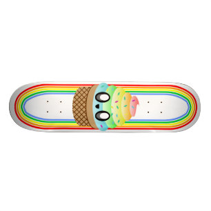 KAWAII EISKREAM CONE RAINBOW DELICIOUS DECK SKATEBOARD