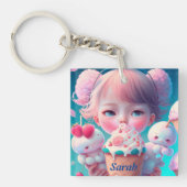 Kawaii-Eismädchen Schlüsselanhänger (Vorderseite)
