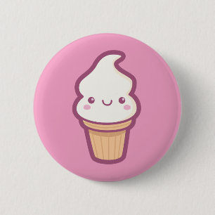 Kawaii Eistüte-Knopf Button
