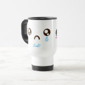 Kawaii Emoji Reisebecher (Vorderseite Links)
