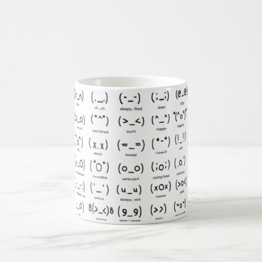 Kawaii emojis kaffeetasse (Mittel)