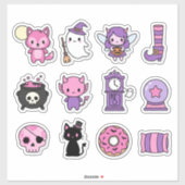 Kawaii Enchanted Pastel Haunts Sticker Collection (Blatt)