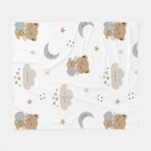 Kawaii Engelkatzen & Wolken (1) Fleecedecke (Vorderseite (Horizontal))