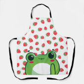 Kawaii Erdbeer Frosch Schürze (Vorderseite)