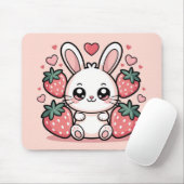 Kawaii Erdbeerbunny-Mauspad Mousepad (Mit Mouse)