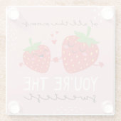 Kawaii Erdbeere aller Mütter Sie sind die süßeste Glasuntersetzer (Rückseite)