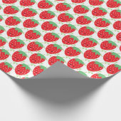 Kawaii Erdbeere niedlich Geschenkpapier (Ecke)