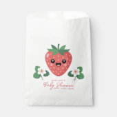 Kawaii Erdbeeren-Baby-Party Geschenktütchen (Vorderseite)