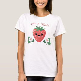Kawaii Erdbeeren-Baby-Shower-Mama-wird-Es-ist-ein- T-Shirt