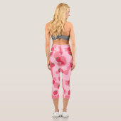 Kawaii Erdbeerkuh Muster Capri Leggings (Rückseite)