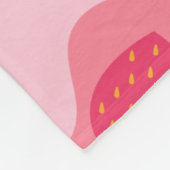 Kawaii Erdbeerkuh Muster Fleecedecke (Ecke)