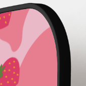 Kawaii Erdbeerkuh personalisiert Pickleball Schläger (Linke Seite)