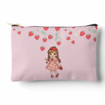 Kawaii Erdbeermädchen-Stifteetui - Süßes Rosa Ästh
