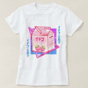 Kawaii Erdbeermilch-Ästhetik T-Shirt
