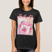 Kawaii Erdbeermilch-Ästhetik T-Shirt (Vorderseite)