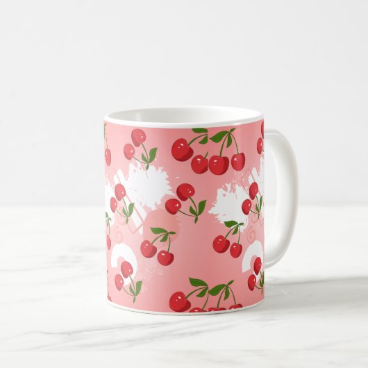 Kawaii Erdbeermilch Kaffeetasse (VorderseiteRechts)