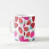 Kawaii Erdbeermilch Kaffeetasse (Vorderseite Links)