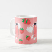 Kawaii Erdbeermilch Kaffeetasse (Vorderseite Links)