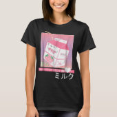 Kawaii Erdbeermilch Vaporwave Design T-Shirt (Vorderseite)