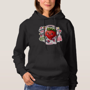 Kawaii-Erdbeerspringseil-Fitness-Aufkleber Hoodie