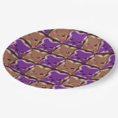 Kawaii Erdnussbutter-und Gelee-Freunde Pappteller (Schrägansicht)