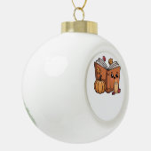 Kawaii Erntedank Buch Klassischer T - Shirt Keramik Kugel-Ornament (Links)