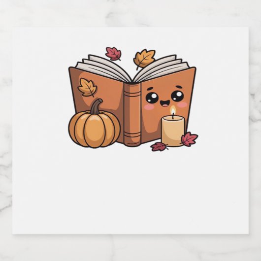 Kawaii Erntedank Buch Klassischer T - Shirt Schaumweinetikett (Einzelnes Label)