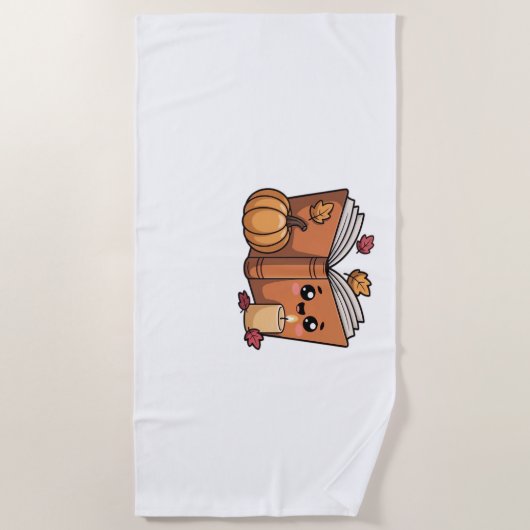 Kawaii Erntedank Buch Klassischer T - Shirt Strandtuch (Vorderseite)