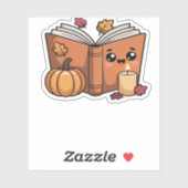 Kawaii Erntedank Buch Oversifizierter T - Shirt Aufkleber (Blatt)