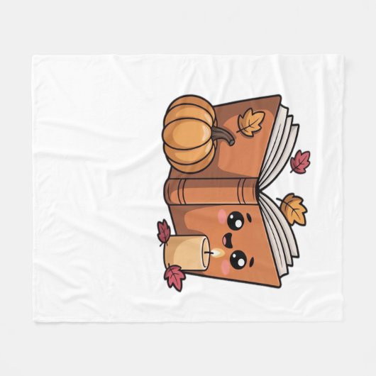 Kawaii Erntedank Buch Oversifizierter T - Shirt Fleecedecke (Vorderseite (Horizontal))