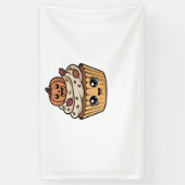 Kawaii Erntedank cupcake Klassischer T - Shirt Banner (Vertikal)