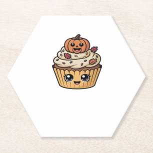 Kawaii Erntedank cupcake Oversifizierter T - Shirt Untersetzer