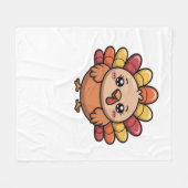 Kawaii Erntedank Truthahn Klassischer T - Shirt_1 Fleecedecke (Vorderseite (Horizontal))