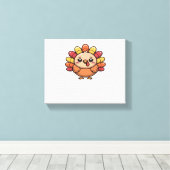 Kawaii Erntedank Truthahn Klassischer T - Shirt_1 Leinwanddruck (Insitu (Holzboden))