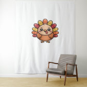 Kawaii Erntedank Truthahn Klassischer T - Shirt_1 Wandteppich (Beispiel)