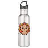 Kawaii Erntedank Truthahn Klassischer T - Shirt Edelstahlflasche (Vorderseite)