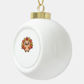 Kawaii Erntedank Truthahn Klassischer T - Shirt Keramik Kugel-Ornament (Rechts)