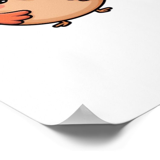 Kawaii Erntedank Truthahn Klassischer T - Shirt Poster (Ecke)