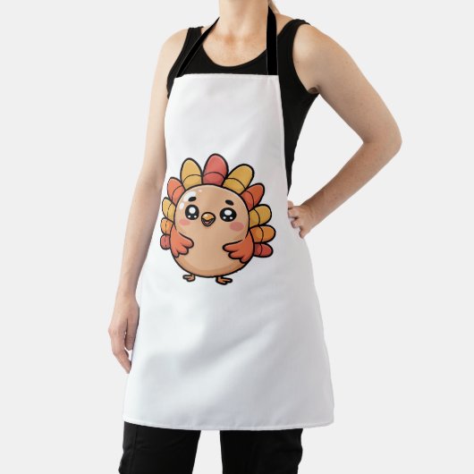 Kawaii Erntedank Truthahn Klassischer T - Shirt Schürze (InSitu)