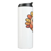 Kawaii Erntedank Truthahn Klassischer T - Shirt Thermosbecher (Nach links gedreht)