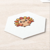 Kawaii Erntedank Truthahn Klassischer T - Shirt Untersetzer (angewinkelt)