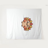 Kawaii Erntedank Truthahn Klassischer T - Shirt Wandteppich (Vorderseite (Horizontal))