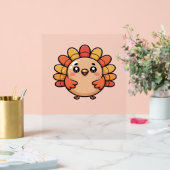 Kawaii Erntedank Truthahn Oversifizierter T - Shir Acrylschild (Hochzeit)