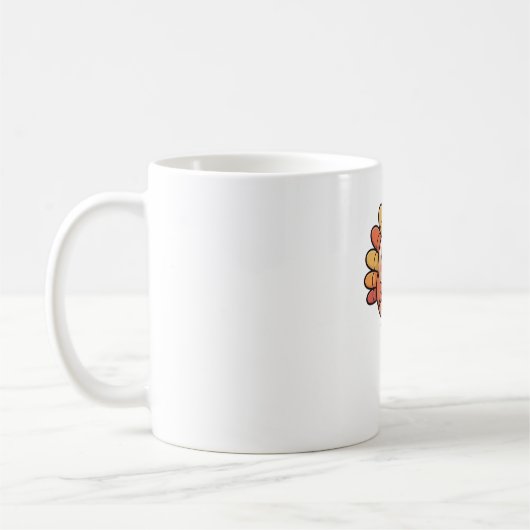 Kawaii Erntedank Truthahn Oversifizierter T - Shir Kaffeetasse (Links)