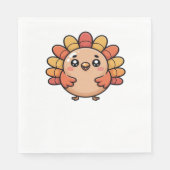 Kawaii Erntedank Truthahn Oversifizierter T - Shir Serviette (Vorderseite)