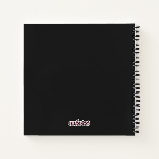 Kawaii Evil Plans Notebook mit Winged Kitty Notizblock (Rückseite)