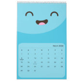 Kawaii Faces Kids Calendar Kalender (Mär 2026)