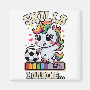 Kawaii Fähigkeiten Laden Fußball Einhorn Punktzahl Magnet